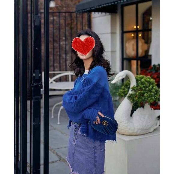 NWT Gucci GG Marmont Quilted Waist Bag Belt Bag Navy - Picture 6 of 16